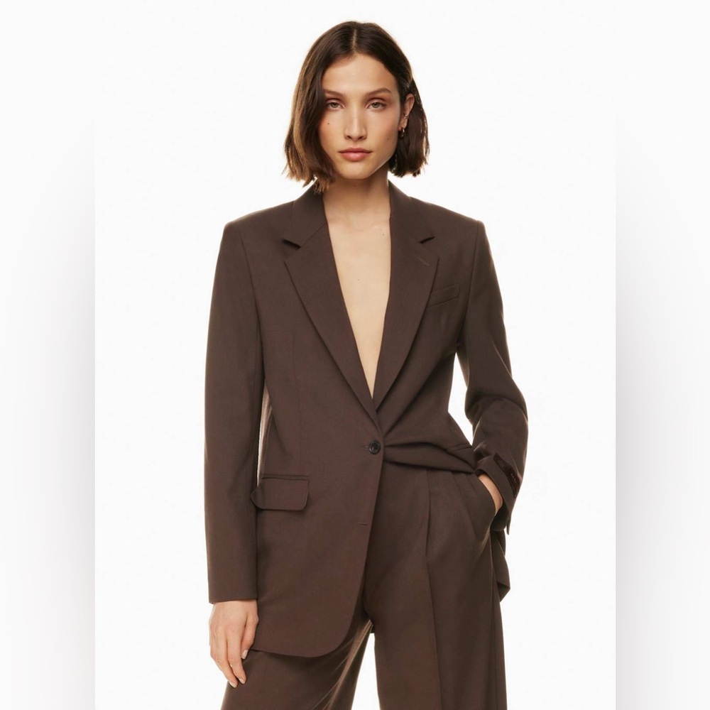 Aritzia Babaton Agency Wool Blazer, Rich Maroon